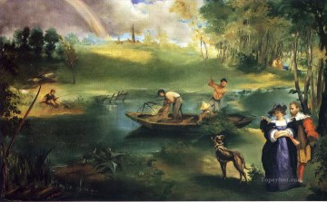 Fishing Eduard Manet Oil Paintings